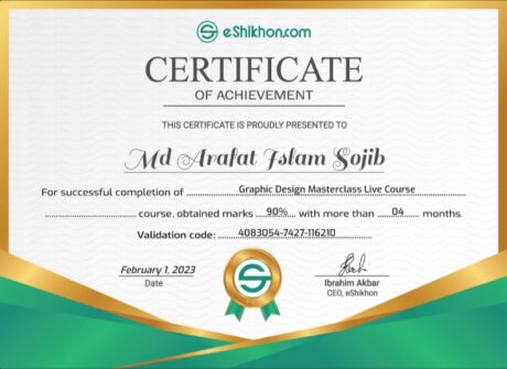 Certificate for User Md Arafat Islam Sojib